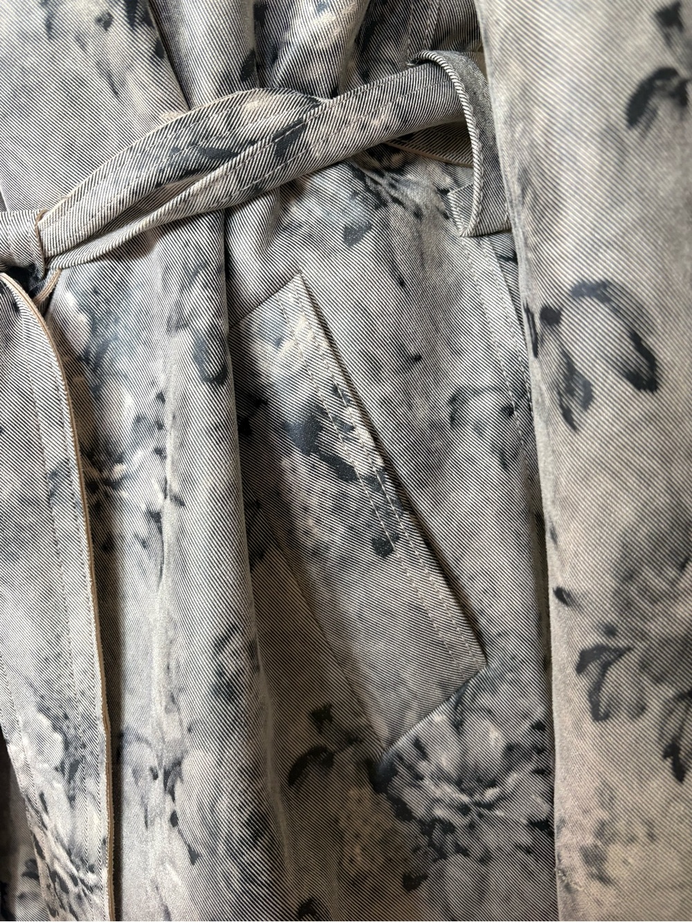 Y2K Suzy Shier Rose Print Trench Coat - Picture 5 of 11